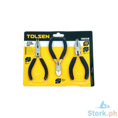 Picture of Tolsen 3pcs Pliers Set 115mm 4.5" 10038