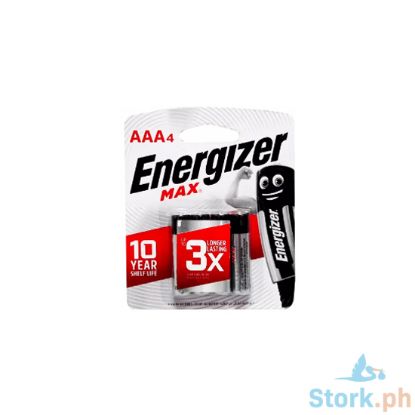 Picture of Energizer Battery E92 MAX BP-4 AAA 4 Pack 1.5V