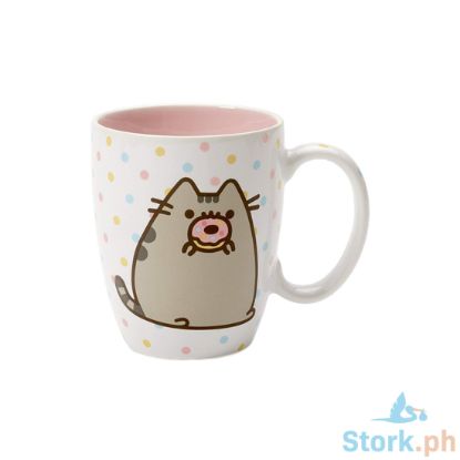 Picture of GUND Pusheen Our Name is Mud “Donut” Stoneware Coffee Mug, Pink, 12 oz.