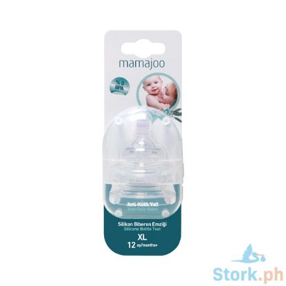 Picture of Mamajoo Silicone Bottle Teats with Storage Box  18+ Month  Extra Large (Pack of 2)