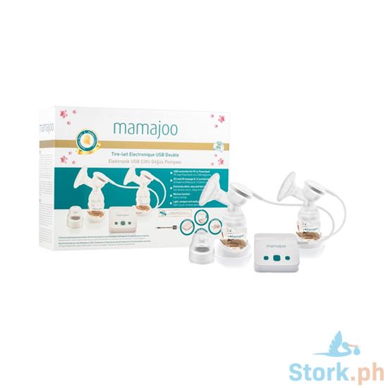 Picture of Mamajoo Electronic USB Double Breast Pump & 2pcs. PES Feeding Bottles