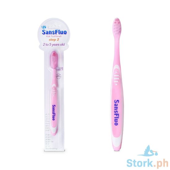 Picture of SansFluo Kids Toothbrush for 2 to 5 years old (Pink)