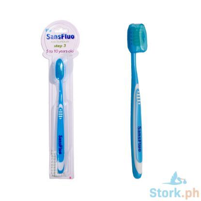 Picture of SansFluo Kids Toothbrush for 5 to 10 years old (Blue)
