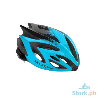 Picture of Rudy Project Helmet Rush Azur Large Mountain Bike Outdoor Bicycle Sports Black Shiny