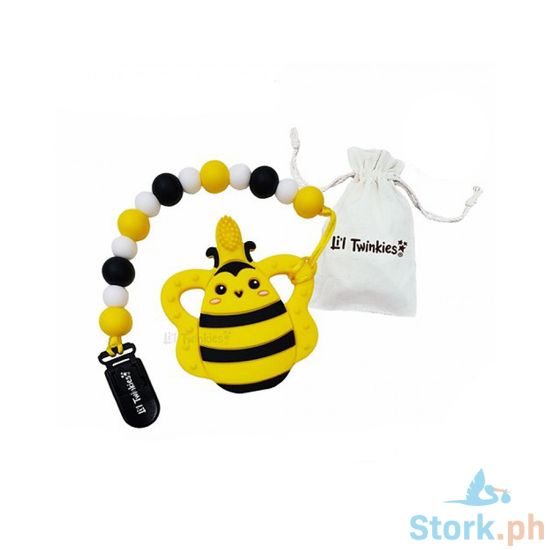 Picture of Li'l Twinkies Teether with Clip-on, Bee Toothbrush