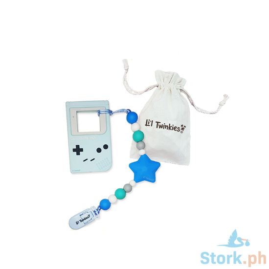 Picture of Li'l Twinkies Teether with Clip-on, Blue Gameboy