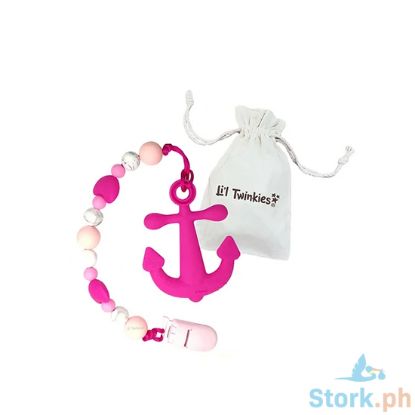 Picture of Li'l Twinkies Teether with Clip-on, Pink Anchor