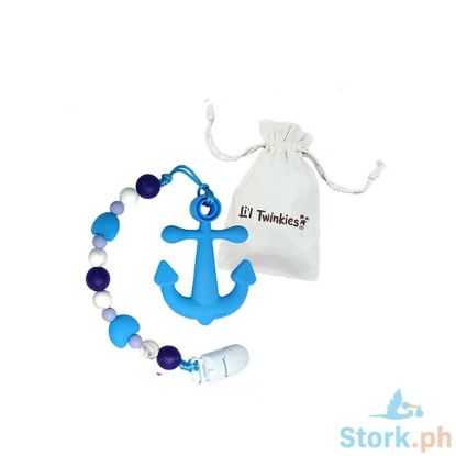 Picture of Li'l Twinkies Teether with Clip-on, Blue Anchor