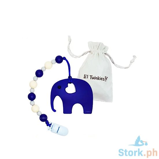 Picture of Li'l Twinkies Teether with Clip-on, Blue Elephant