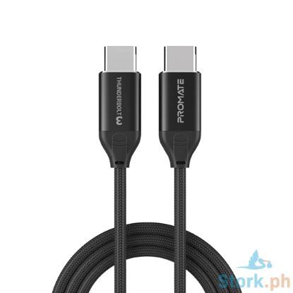 Picture of Promate Thunderlink-C20+ 20Gbps Super Speed ThunderBolt 3 Cable with 100W Power Delivery Black