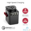 Picture of Promate TripMate-PD18 Travel Adapter & 30 Watt Output. Qualcomm 3.0 USB Type-C 18W Power Delivery Port