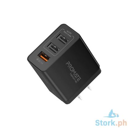Picture of Promate TriPort-QC Universal Qualcomm Quick Charging Wall Charger 30W