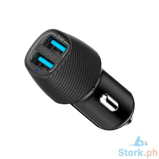 Picture of Promate VolTrip-Duo 3.4A Car Charger With Dual Usb Ports