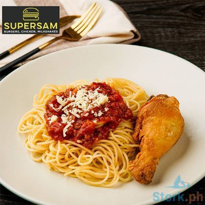 Picture of SuperSam Sam's 1pc Chicken w/ Spaghetti