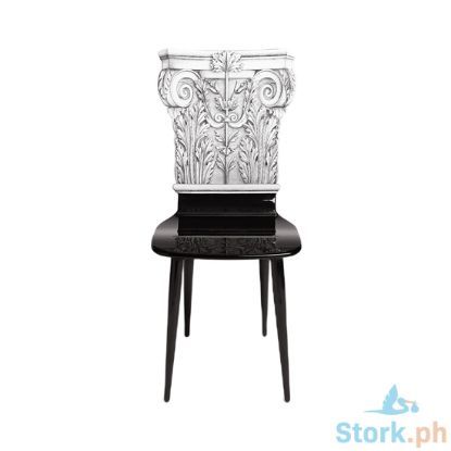 Picture of Fornasetti Chair Capitello Corinzio - White/Black