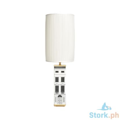Picture of Fornasetti Cylindrical Pleated Lampshade - White