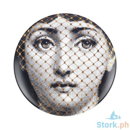 Picture of Fornasetti Wall plate Tema e Variazioni n.78 - Black/White/Gold