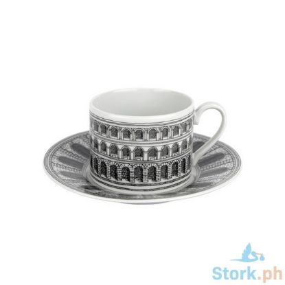 Picture of Fornasetti Tea cup Architettura - White/Black