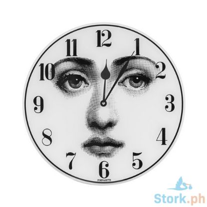 Picture of Fornasetti Wall clock Viso - White/Black
