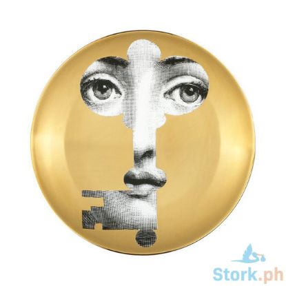 Picture of Fornasetti Wall plate Tema e Variazioni n.47 - White/Black/Gold