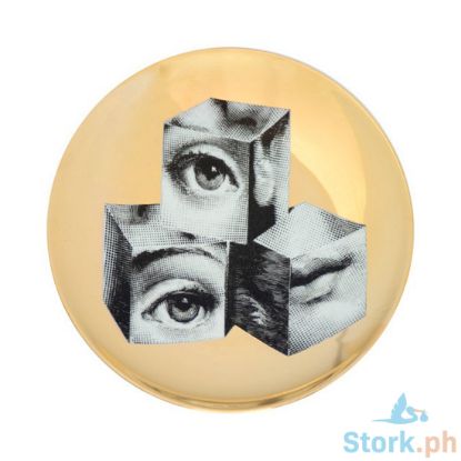 Picture of Fornasetti Wall plate Tema e Variazioni n.112 - White/Black/Gold