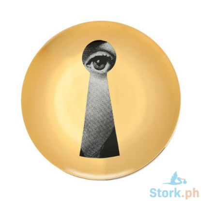 Picture of Fornasetti Wall plate Tema e Variazioni n.14 - White/Black/Gold