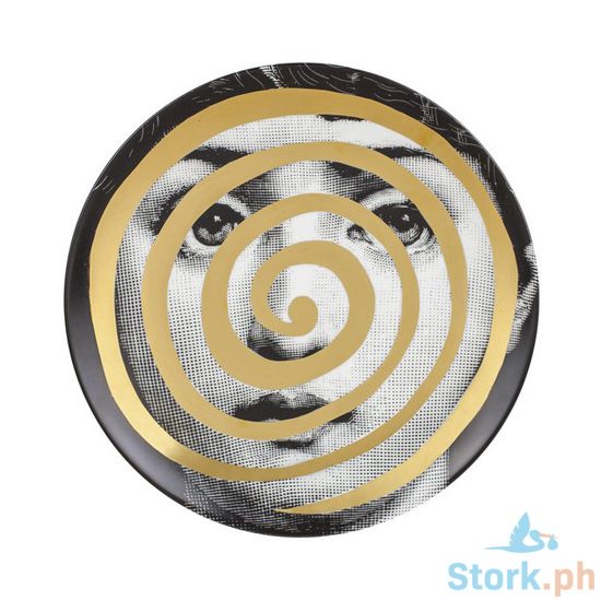 Picture of Fornasetti Wall plate Tema e Variazioni n.18 - White/Black/Gold