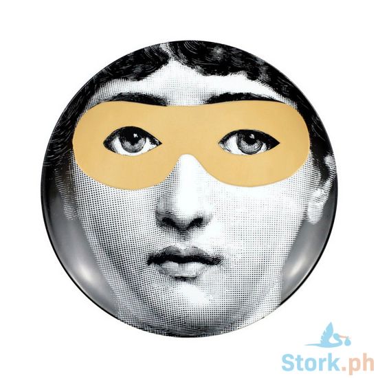 Picture of Fornasetti Wall plate Tema e Variazioni n.22 - White/Black/Gold