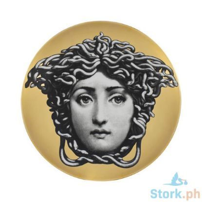 Picture of Fornasetti Wall plate Tema e Variazioni n.217 - White/Black/Gold