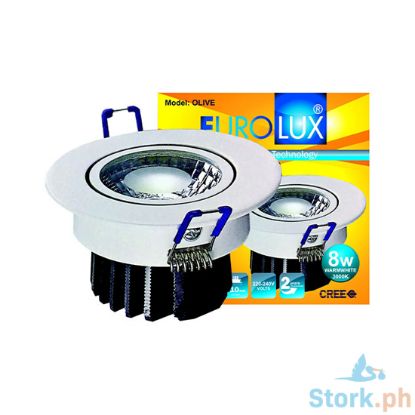 Picture of Eurolux Olive Round Led Cob Downlight Directional With Glass 8W Warmwhite