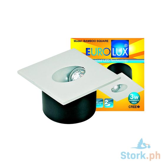 Picture of Eurolux Bamboo Square Led Cob Wall Light 3W 2.5" Ø, (80X80X50Mm)