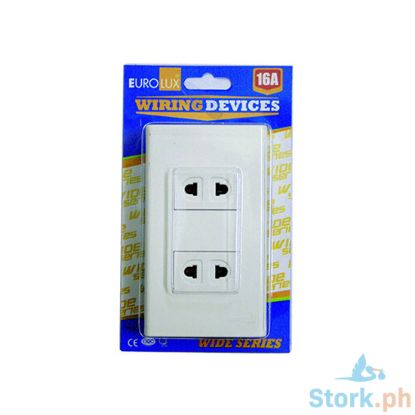 Picture of Eurolux 2 Gang Universal Outlet (Ews2Guo) 16A