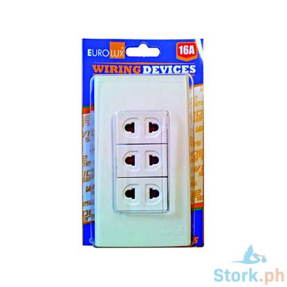 Picture of Eurolux 3 Gang Universal Outlet (Ews3Guo) 16A