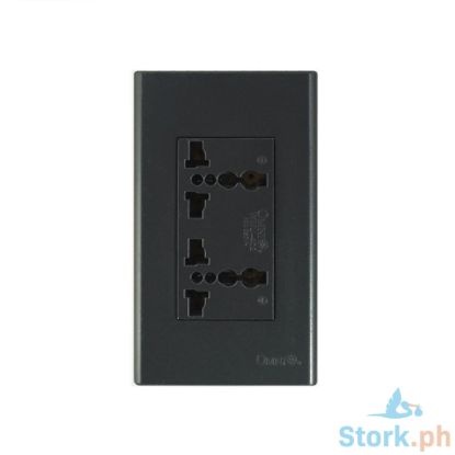 Picture of Omni GP3-WU2 Designer Series Duplex Universal Outlet With Ground In Gray Plate
