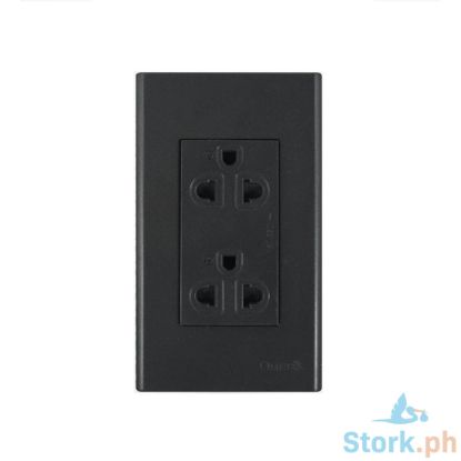 Picture of Omni GP3-WG2 Designer Series Duplex Universal Outlet With Ground In Gray Plate