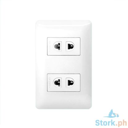 Picture of Omni DP2-WU200 Designer Series - 2Pcs. Universal Outlet In Ivory Plate 16A