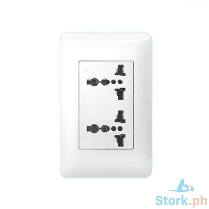 Picture of Omni DP3-WU402 Designer Series - Duplex Universal Outlet With Ground In Ivory Plate 16A