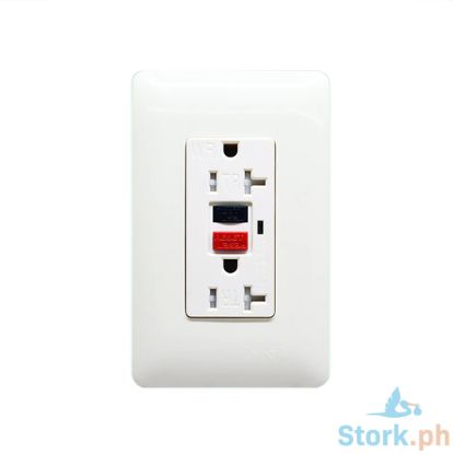 Picture of Omni DGFCI-201 Designer Series -  2-Gang Gfci Safety Outlet Ground Fault In Ivory Plate 20A