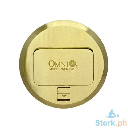 Picture of Omni WFM-001 Duplex Floor Mounted Outlet Round (Gold) 16A 250V