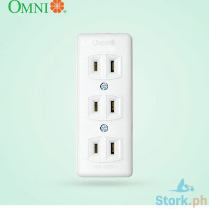 Picture of Omni STO-003 Spring Type Outlet 10A 250V 3 Gang