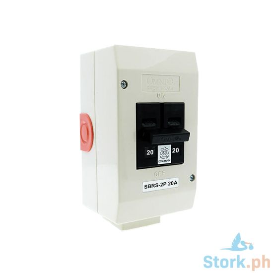 Picture of Omni Safety Breaker Regular with Socket 2 Poles 20A