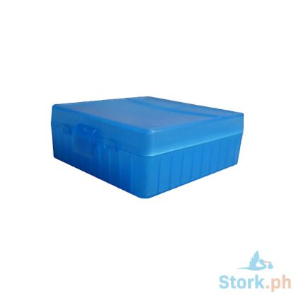 Picture of Raptor TB 905 Clear Blue Plastic Ammo Box for 38 Spec 357 Mag 38 Auto Colt 32 H&R Mag