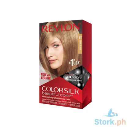 Picture of YOUR FAV BOX Revlon Colorsilk Beautiful Color with Keratin 130ml Dark Blonde No.61