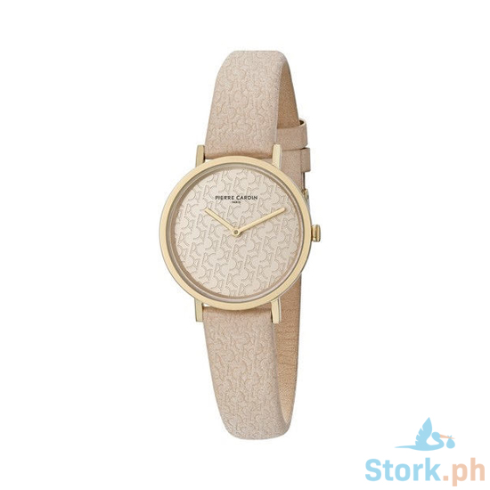 Gold Beige Leather Watch
