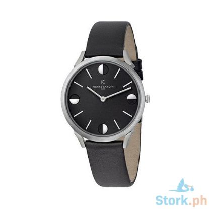 Picture of Pierre Cardin Pigalle Half Moon Leather Watch 40 mm