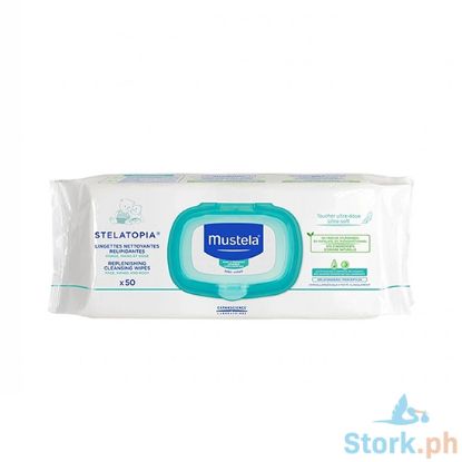 Picture of Mustela Stelatopia Replenishing Cleansing Wipes x50