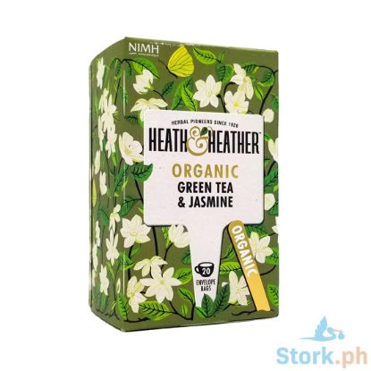 Picture of Heath & heather Organic Green Tea & Jasmine 20 Envelopes