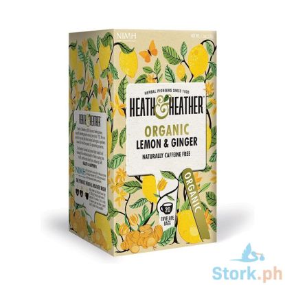 Picture of Heath & Heather Organic Lemon & Ginger Tea 20 Envelopes