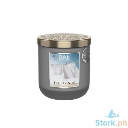Picture of H&H Fresh Linen Elegant Fragrance Scented Soy Candle Jar Small 115g