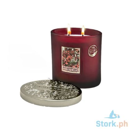 Picture of H&H Cranberry Spice Dazzling Fragrance Scented Soy Candle Jar Twin Wick 230g
